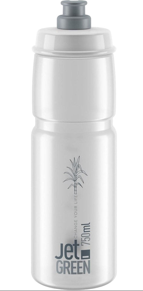 Elite Jet Water Bottle Green Clear Gray Logo