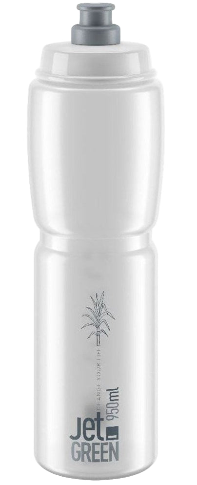 Elite Jet Water Bottle Green Clear Gray Logo