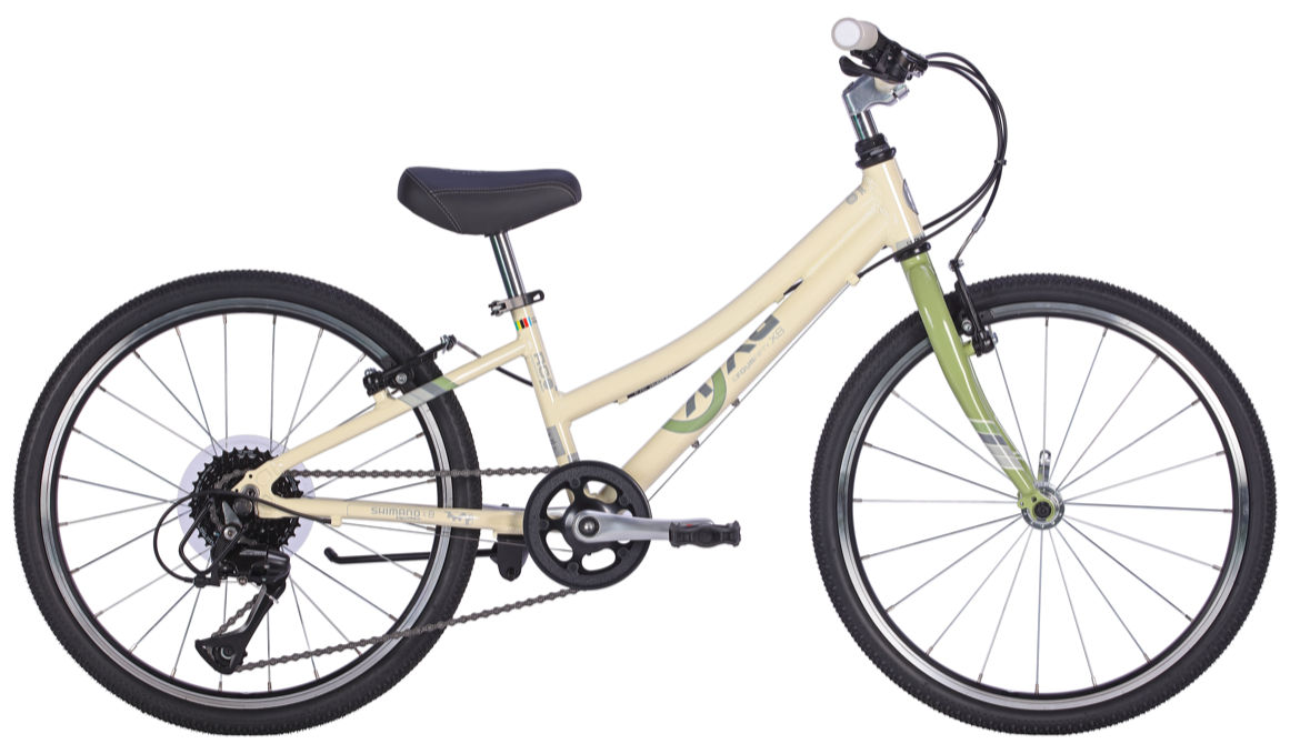 BYK E-450x8 8 Speed Kids Bike White/Dusty Green