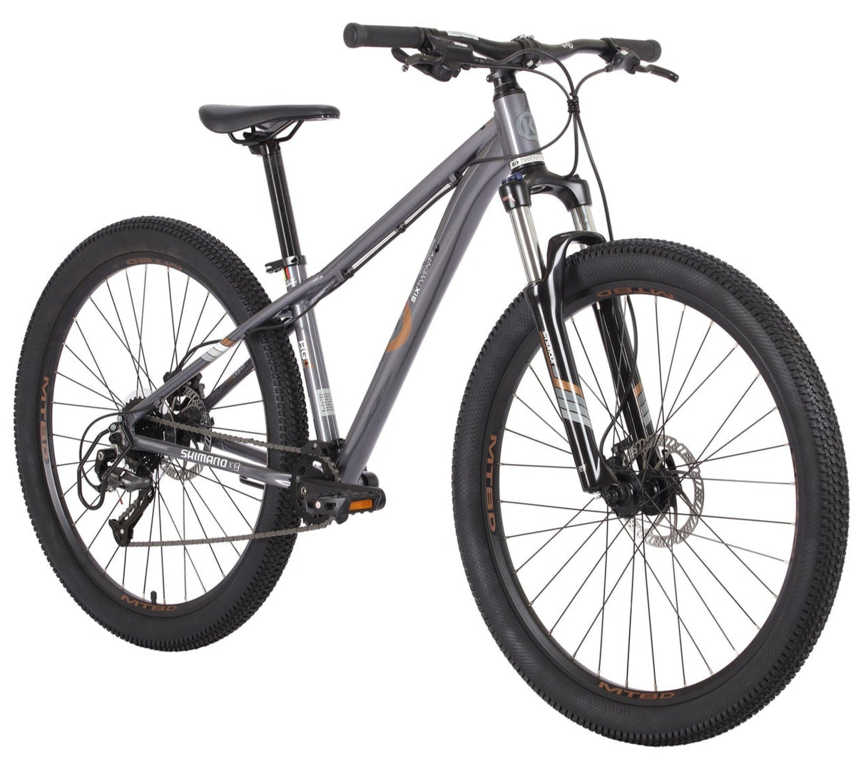 BYK E-620x9 9 Speed Disc Brake 27.5" Kids Mountain Bike Slate Grey