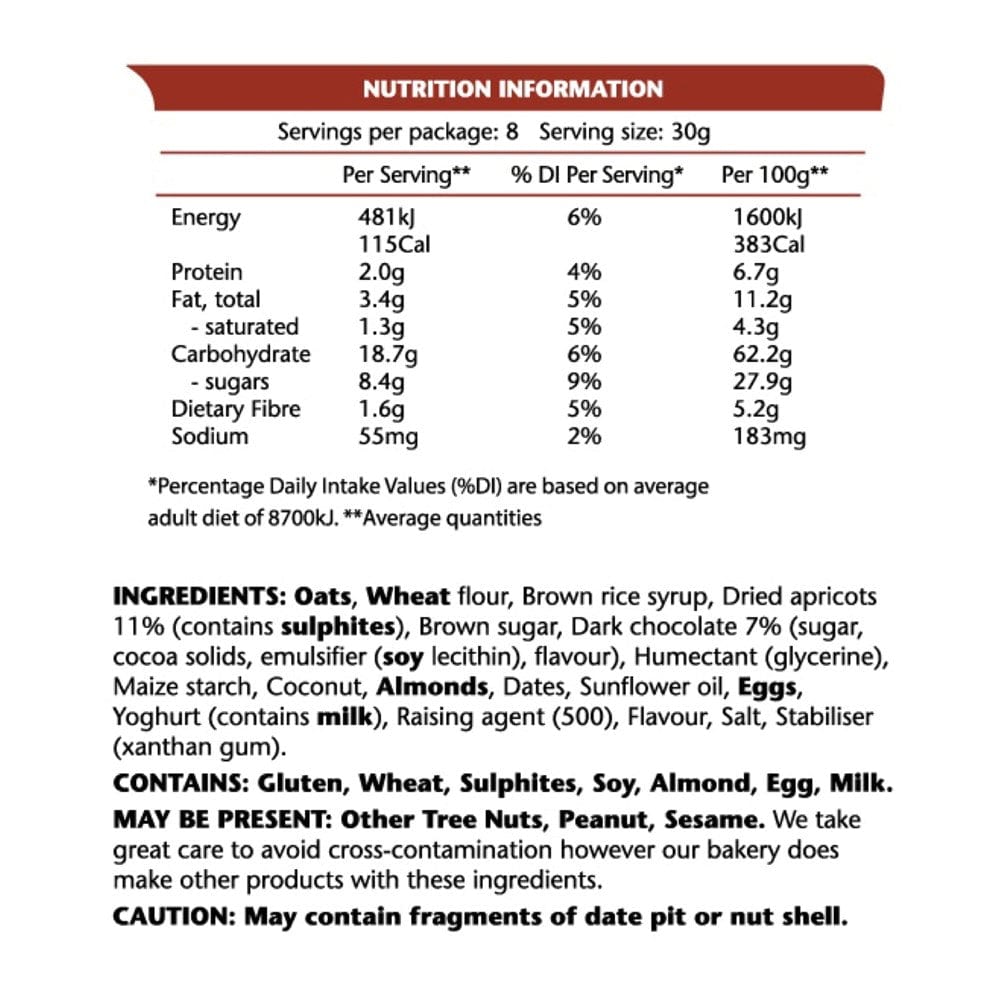 Em's Power Bites Apricot Chocolate