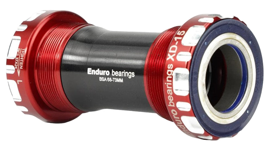 ENDURO BKC-0550 XD15 CERAMIC ANGULAR 68MM THREADED BB SHIMANO - RED