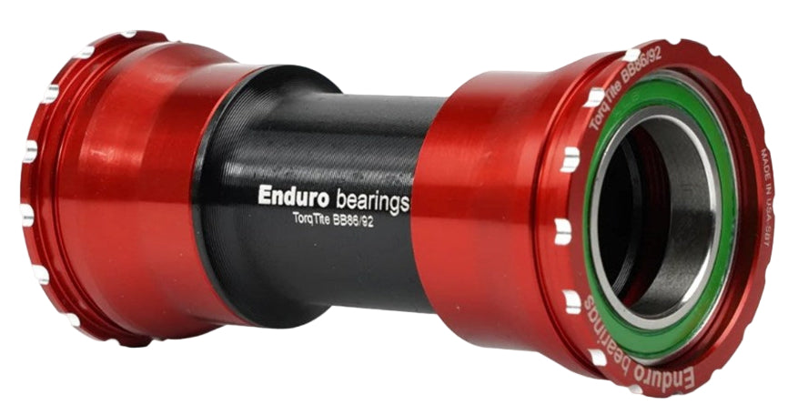 ENDURO BKS-0120 TORQTITE STAINLESS ANGULAR BB BB86/92 & SHIMANO - RED