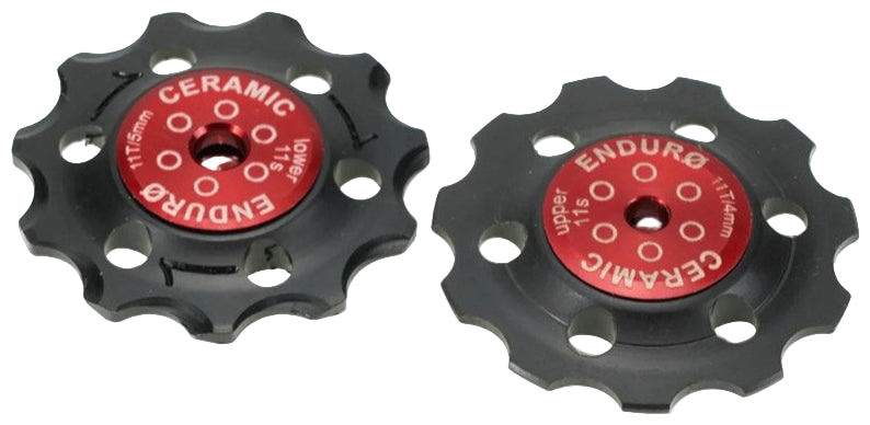 ENDURO BKCJ-0190 11T ZERO CERAMIC BRNG PULLEYS SRAM 11SP - RED