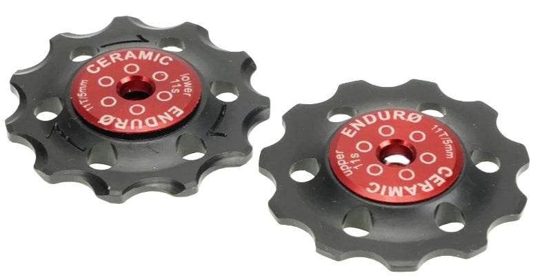 ENDURO BKCJ-0195 11T ZERO CERAMIC BRNG PULLEYS SHIMANO11SP - RED