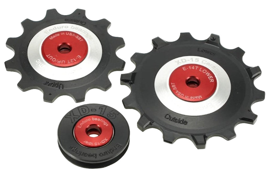 ENDURO BKCJ-0502 12/14T XD15 CERAMIC BRNG PULLEYS SRAM EAGLE 12SP - SLV