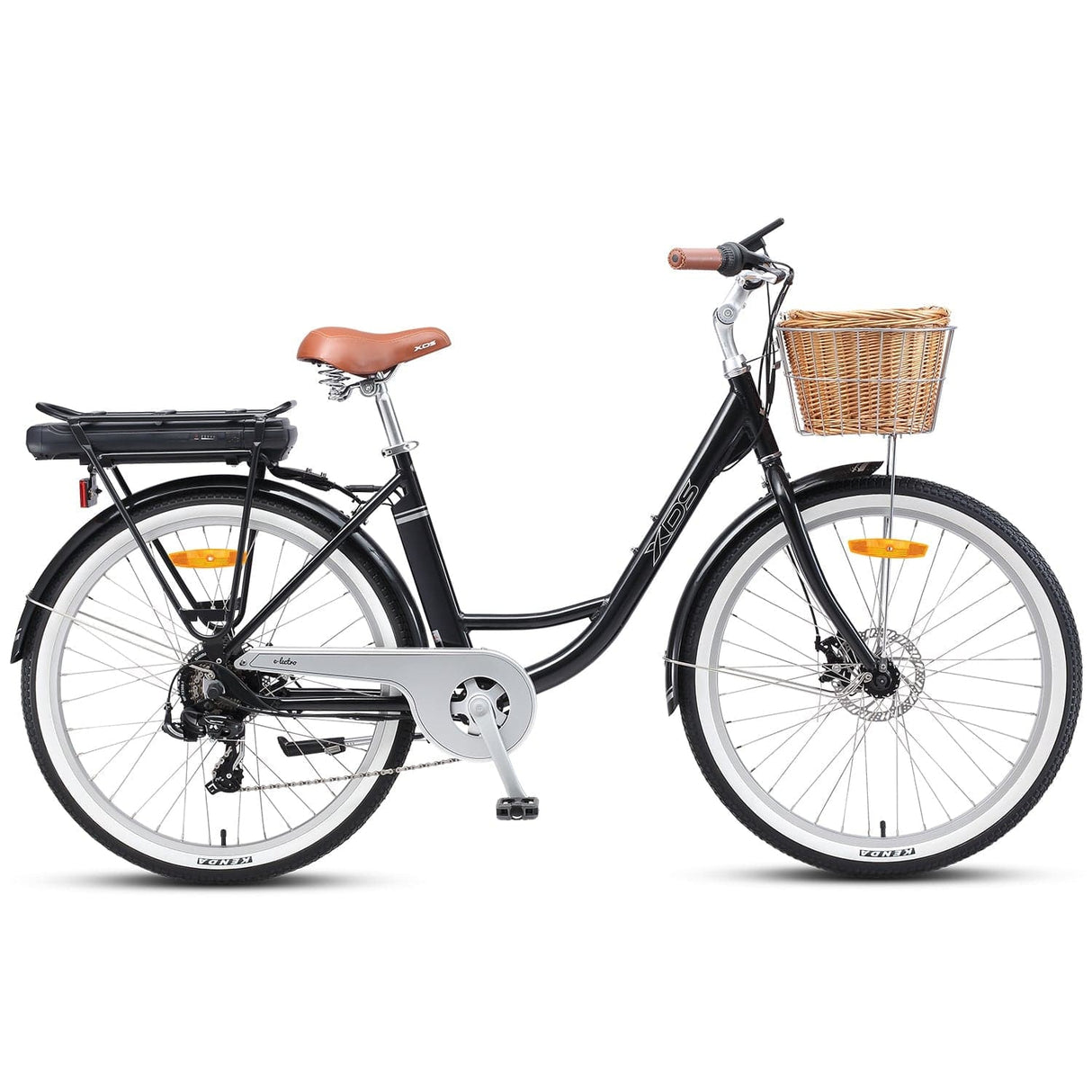 XDS E-Lectro Hub-Drive 26"x18" Cruiser Electric Bike Black