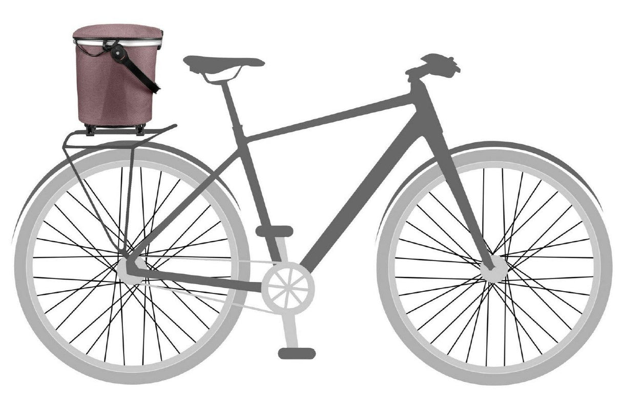 ORTLIEB UP-TOWN RACK URBAN HANDLEBAR BAG / BIKE BASKET ASH ROSE