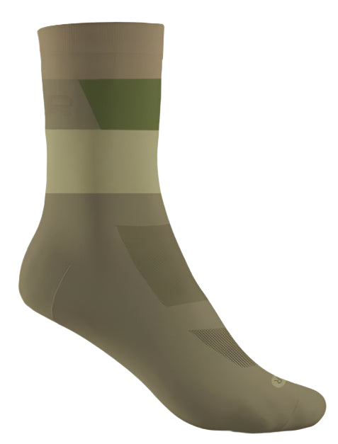 FLR Elite 14cm Cycling Socks Army Green