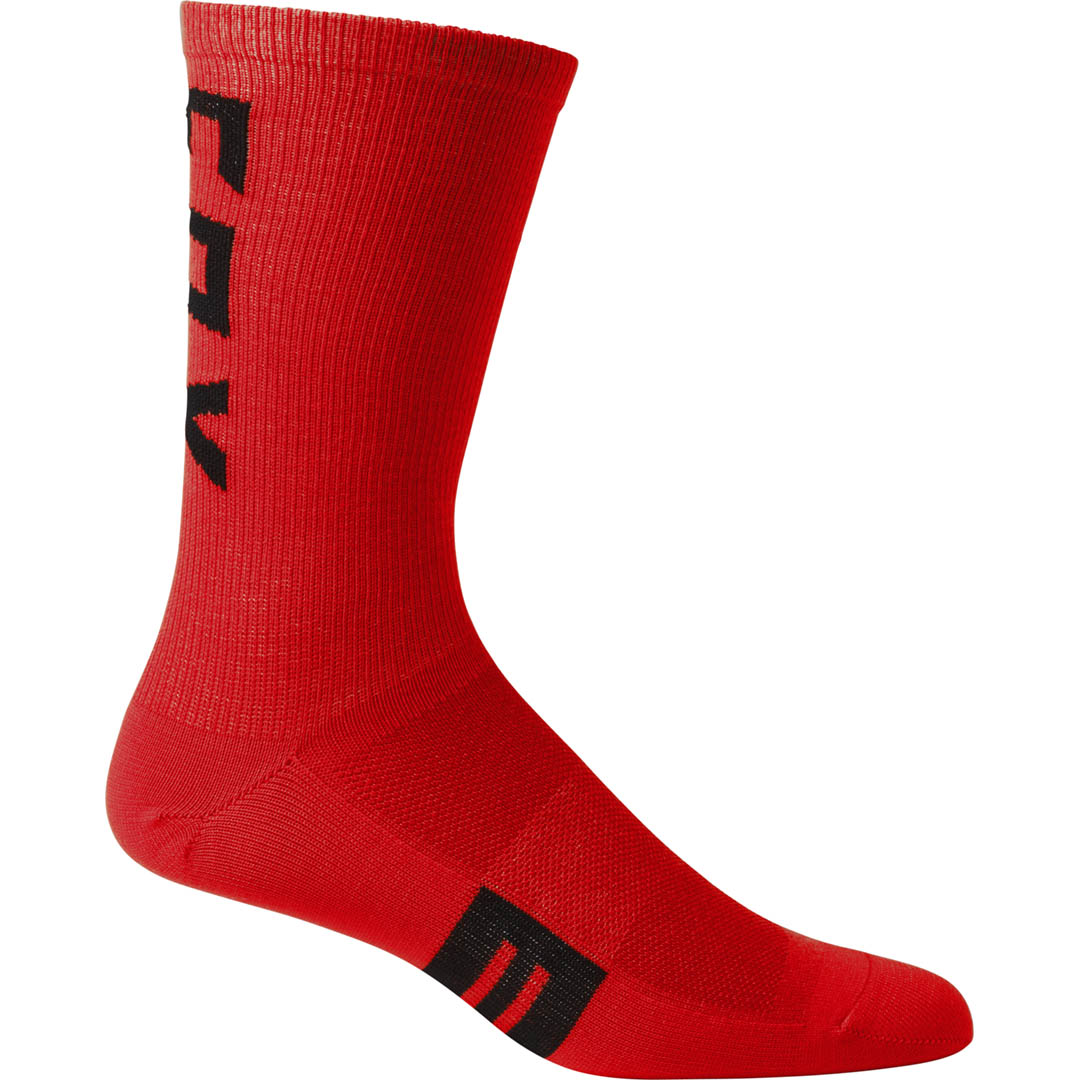 Fox 8" FLEXAIR Merino Socks Fluro Red