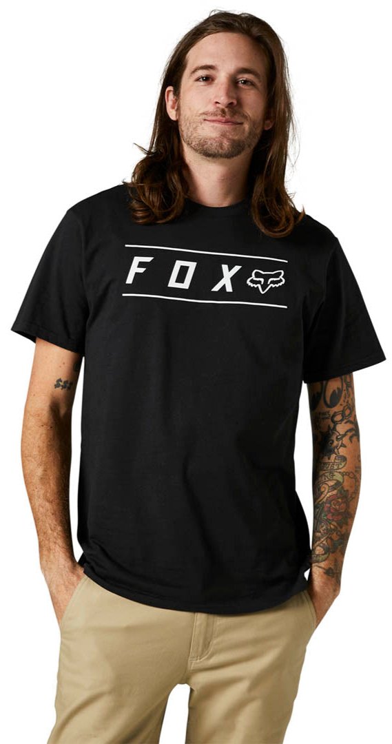 Fox PINNACLE SS TEE - Black/White FRONT