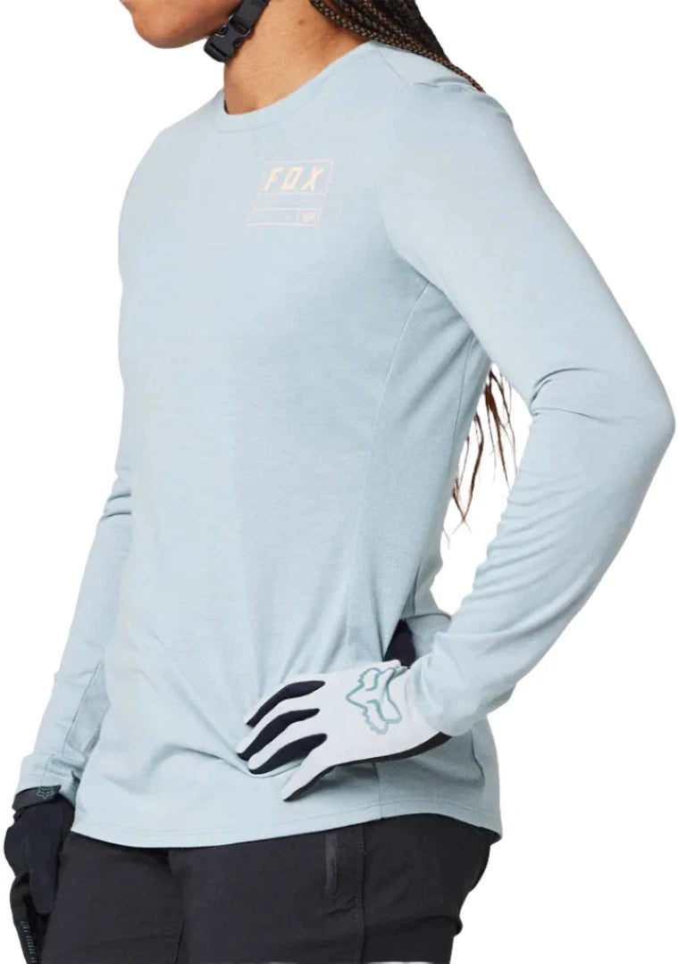 Fox WOMENS RANGER DR LS JERSEY - Gunmetal Side Front