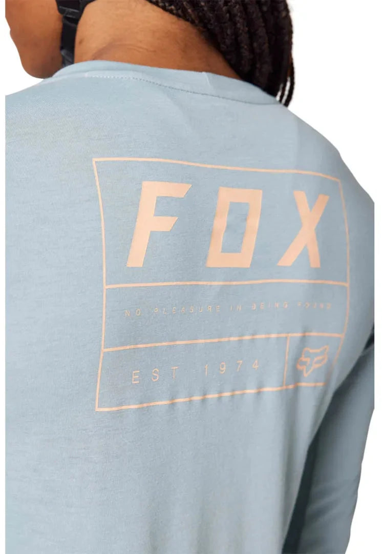 Fox WOMENS RANGER DR LS JERSEY - Gunmetal Back Print