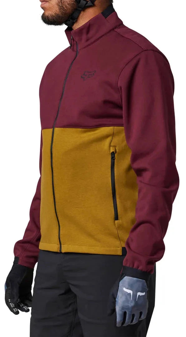 Fox RANGER FIRE FLEECE CREW - Dark Maroon SIDE