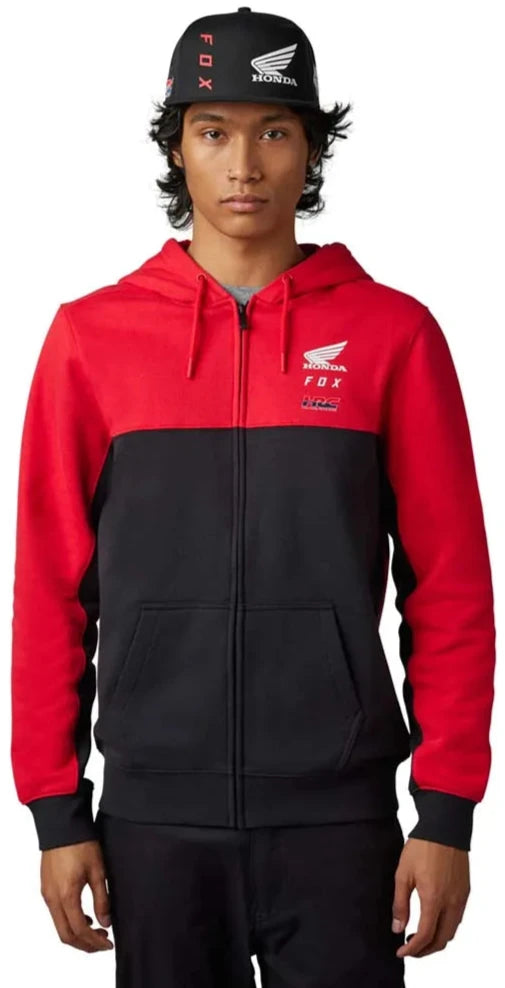 Fox FOX X HONDA ZIP FLEECE - Flame Red FRONT
