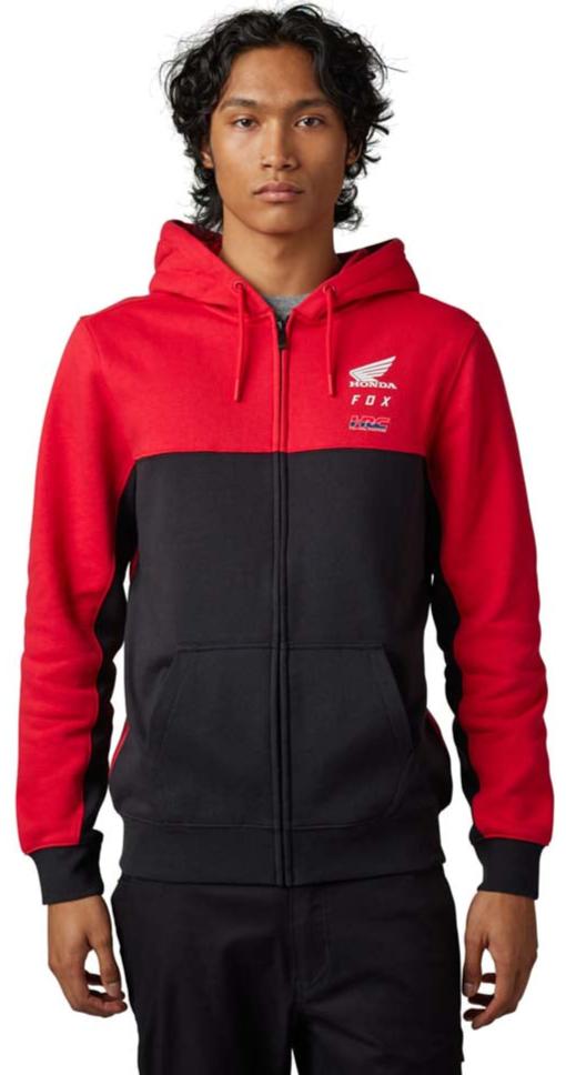 Fox FOX X HONDA ZIP FLEECE - Flame Red FRONT