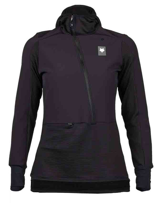 Fox W DEFEND THERMAL HOODIE Black FRONT