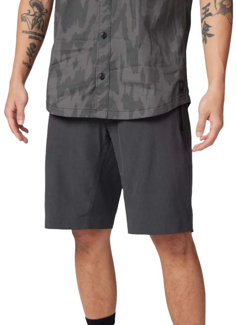 Fox MACHETE TECH SHORT - Heather Black FRONT