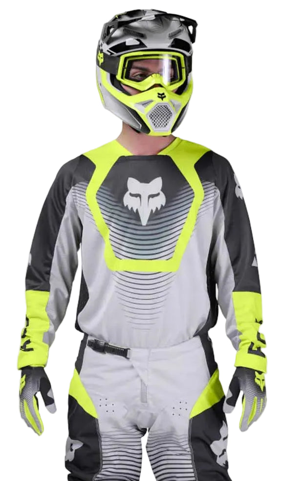 Fox Racing 180 Collect Jersey Gray/Yellow FRONT FACING MODEL