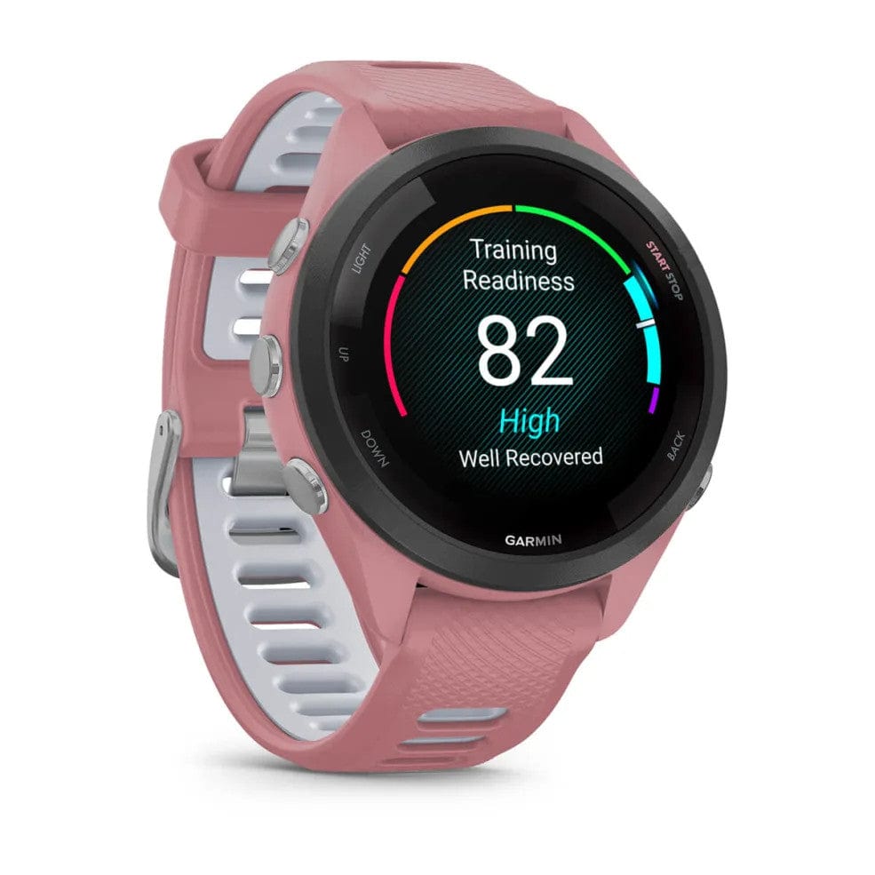 Garmin Forerunner 265S Black Bezel w/Light Pink Case/Powder Grey