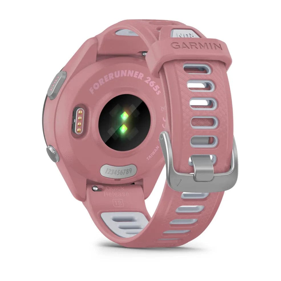 Garmin Forerunner 265S Black Bezel w/Light Pink Case/Powder Grey