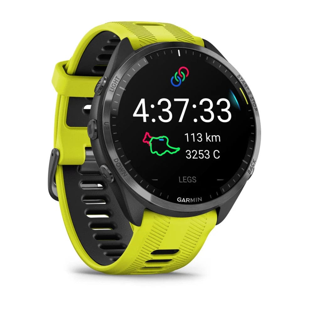 Garmin Forerunner 965 Carbon Grey DLC Titanium Yellow/Black Band