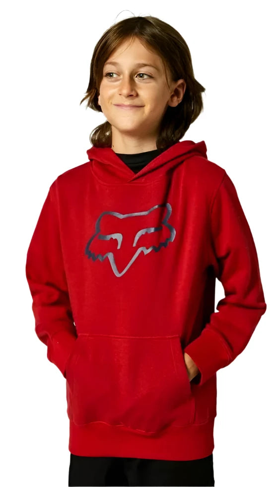 Fox YOUTH LEGACY MOTH PULLOVER FLEECE - Chili FRONT