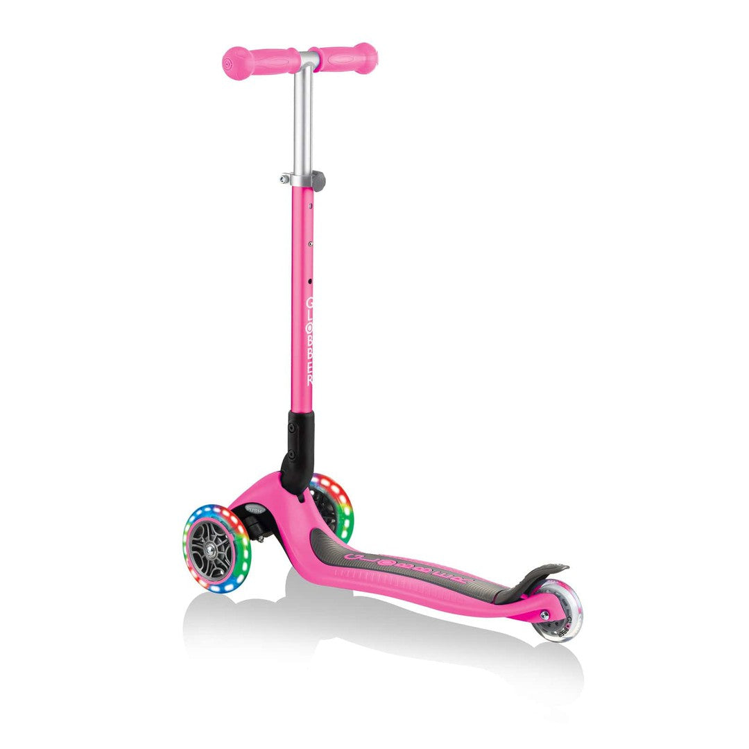 Globber PRIMO Foldable Lights Scooter - Neon