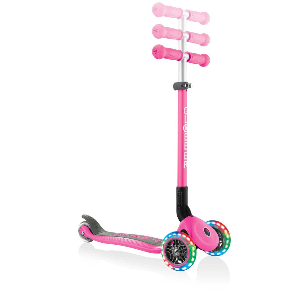 Globber PRIMO Foldable Lights Scooter - Neon
