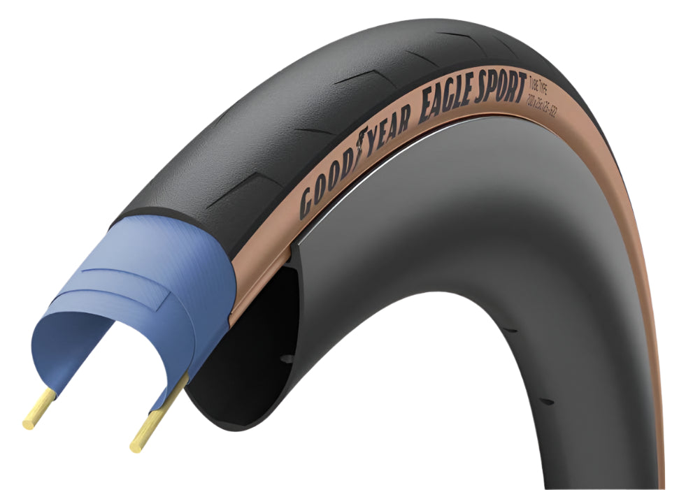 Goodyear Eagle Sport Tube Type 700x25 Tan - Folding Tyre