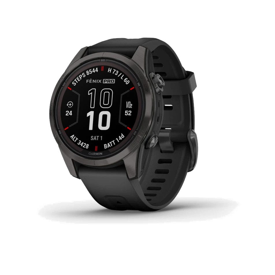 Garmin fenix 7S Pro-Sapphire Solar Edition Carbon Grey Titanium with Black Band