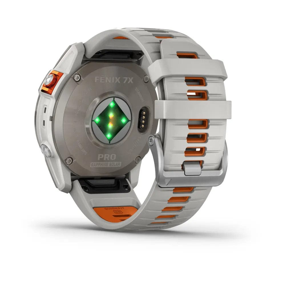 Garmin fenix 7X Pro Sapphire Solar Edition Titanium w/Fog Grey/Orange Band