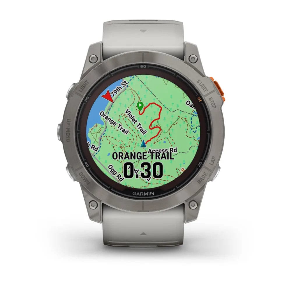 Garmin fenix 7X Pro Sapphire Solar Edition Titanium w/Fog Grey/Orange Band