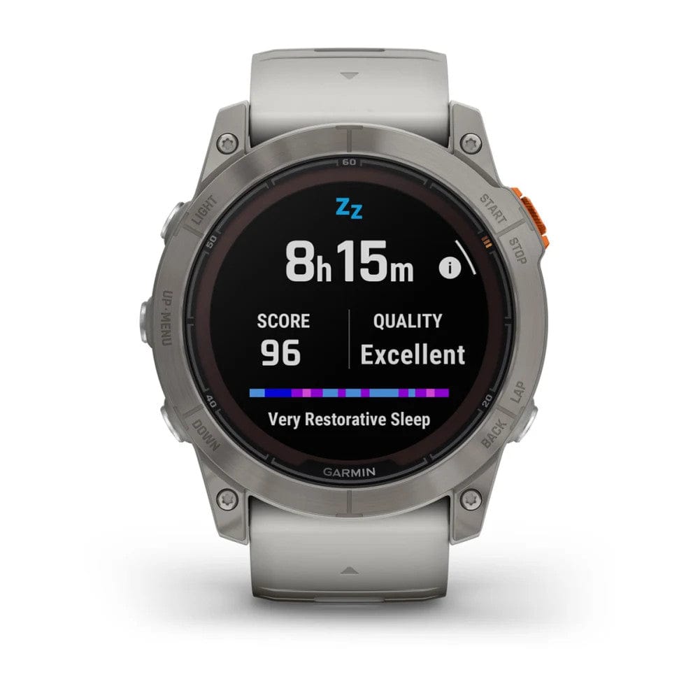 Garmin fenix 7X Pro Sapphire Solar Edition Titanium w/Fog Grey/Orange Band