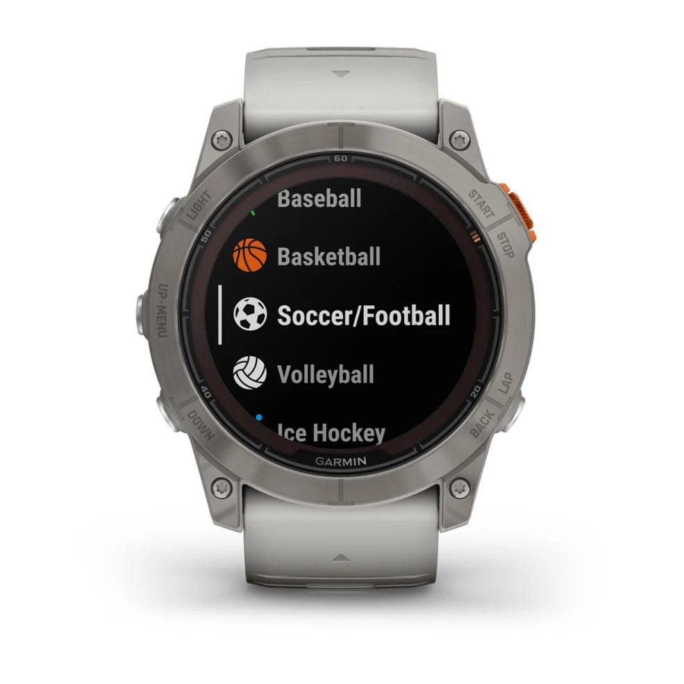 Garmin fenix 7X Pro Sapphire Solar Edition Titanium w/Fog Grey/Orange Band