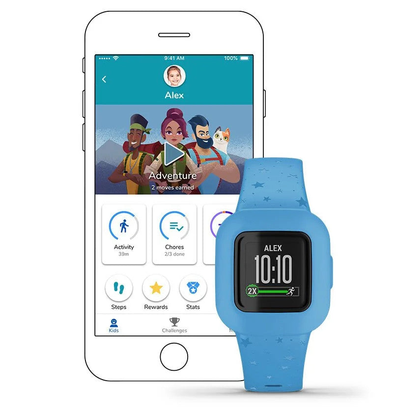 Garmin vívofit jr. 3 Fitness Watch Blue Stars