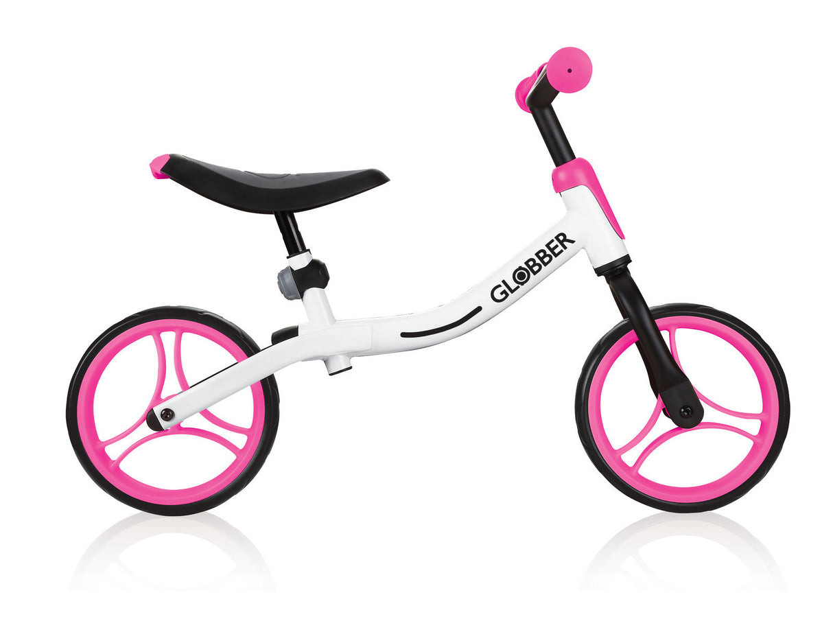 Globber Go Bike Toddler Balance Bike White-Pink