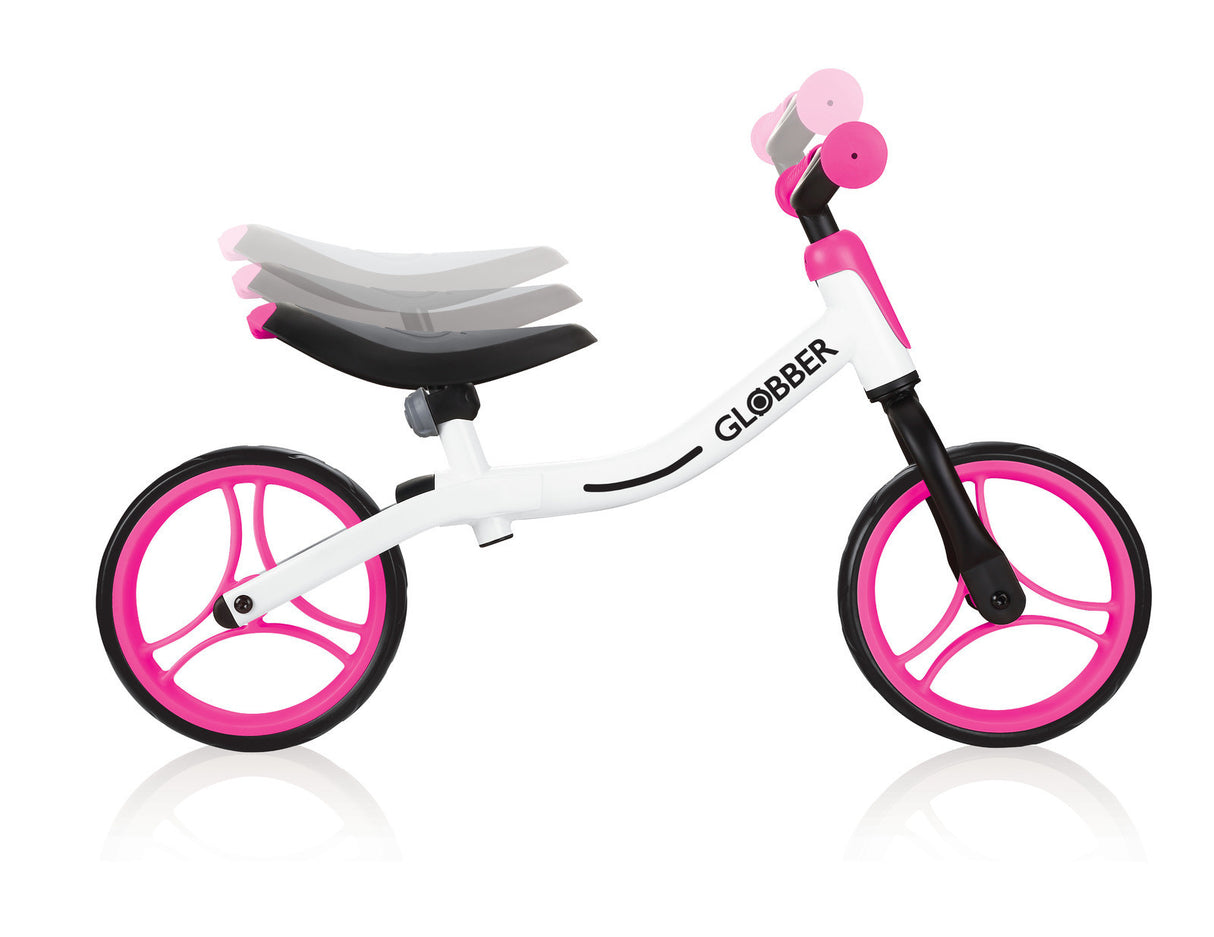 Globber Go Bike Toddler Balance Bike White-Pink