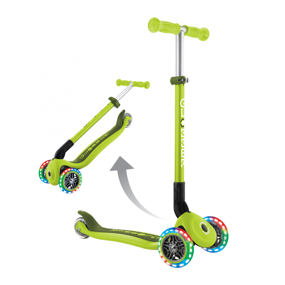 Globber Primo Foldable Kids Scooter w/Lights
