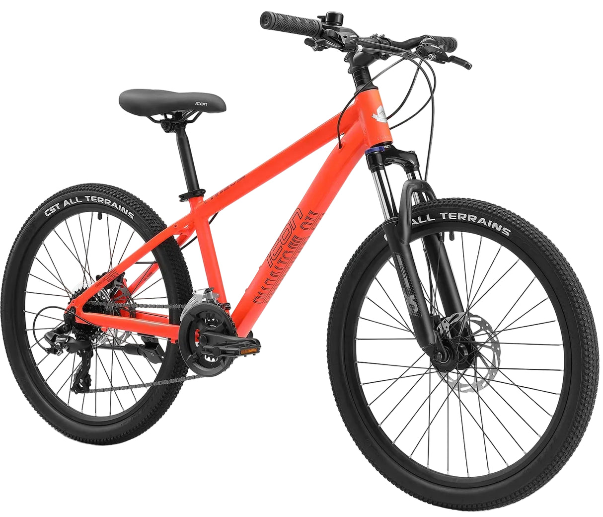 Icon Phantom 24" Boys Red Mountain Bike