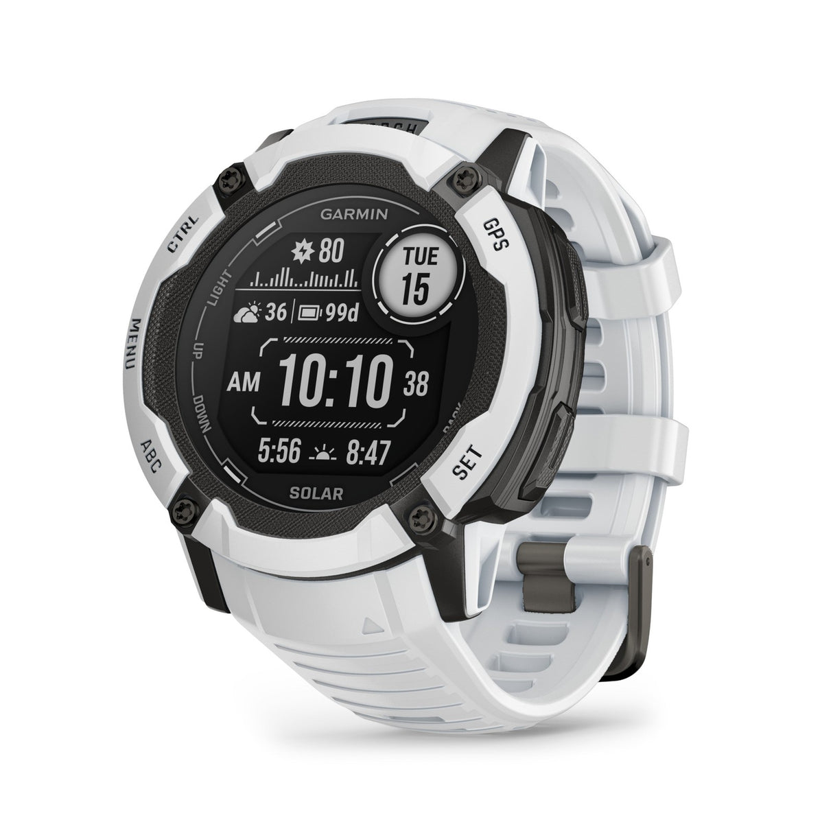 Garmin Instinct 2X Solar Watch Whitestone