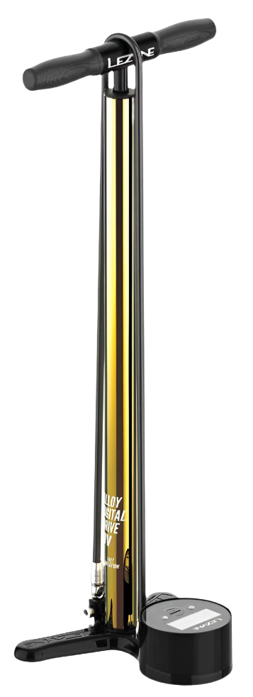 Lezyne Cnc Digital 220psi Pump, Braided Hoses, 1 Pro Chuck, 3.5" Gauge