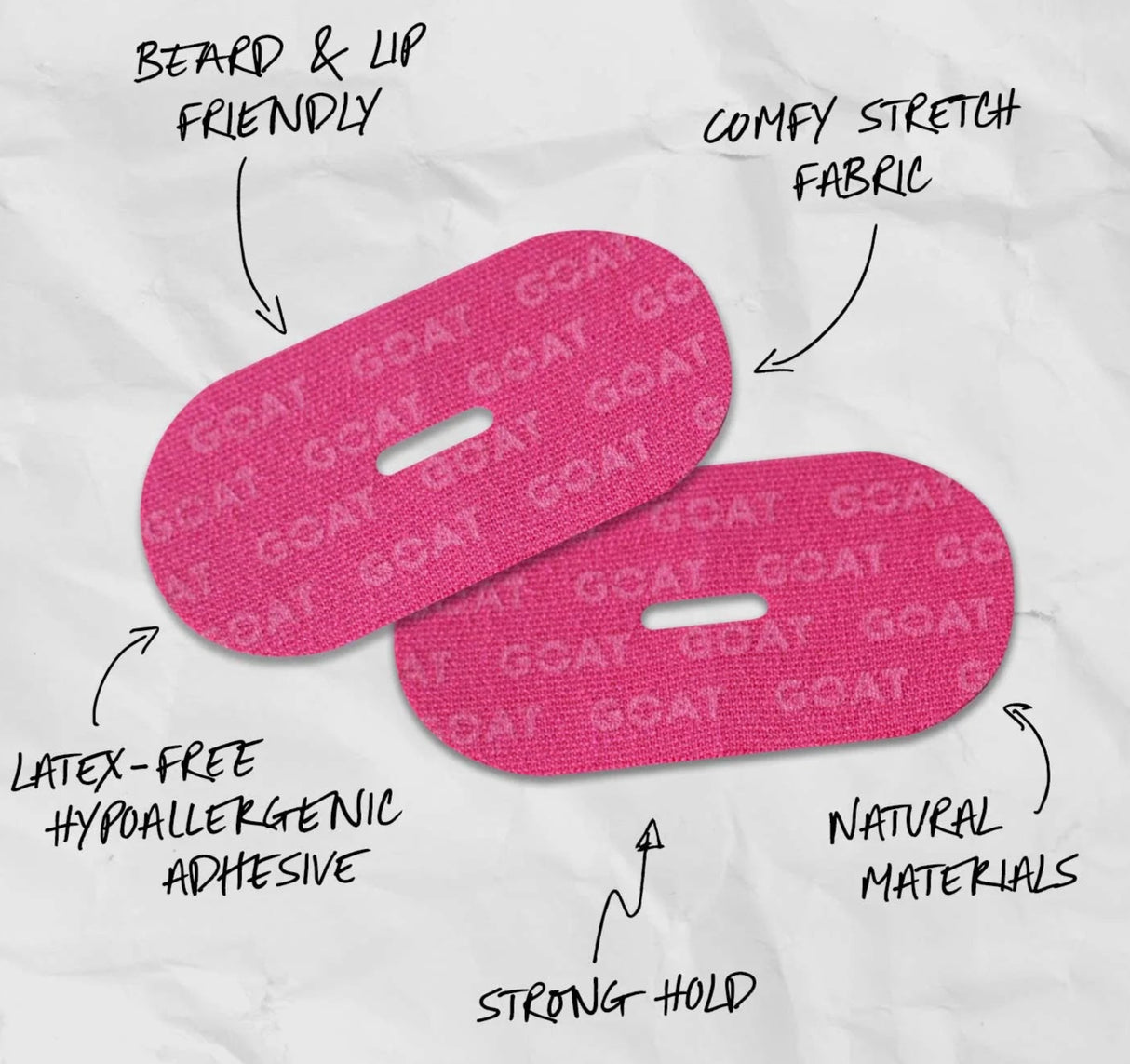 GOAT Pink Mouth Tape with Slit