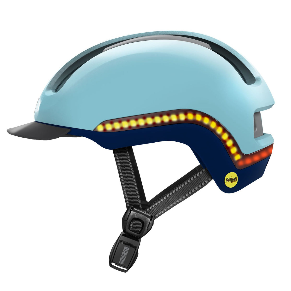 Nutcase Vio Sky Matte MIPS Helmet w/Led Lighting