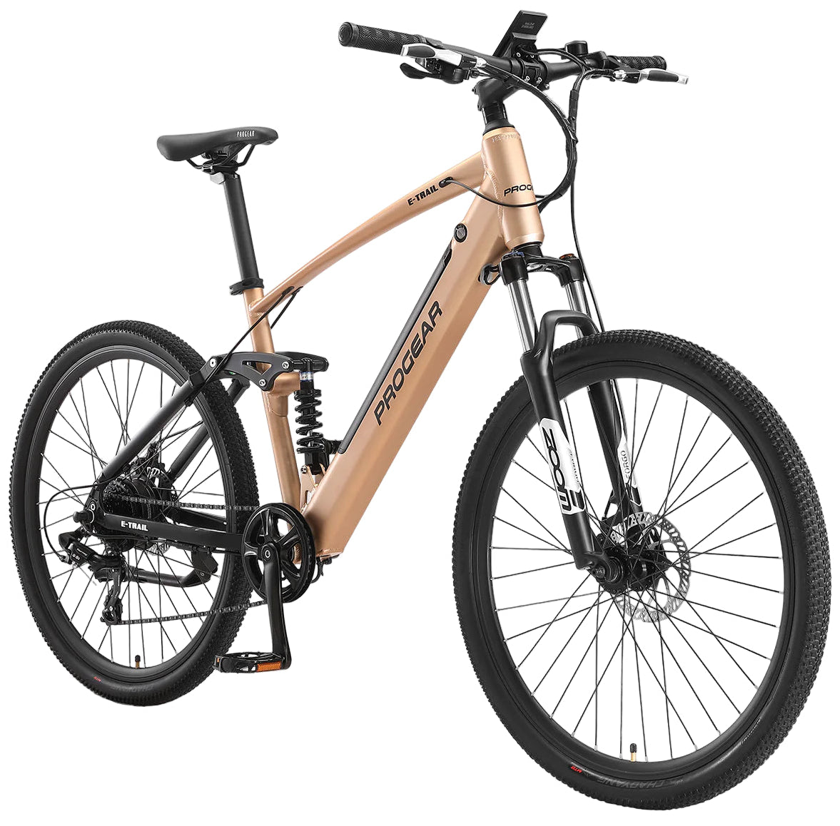 Progear E-Trail 27.5 18" Dual Susp. E-Bike Sandstorm