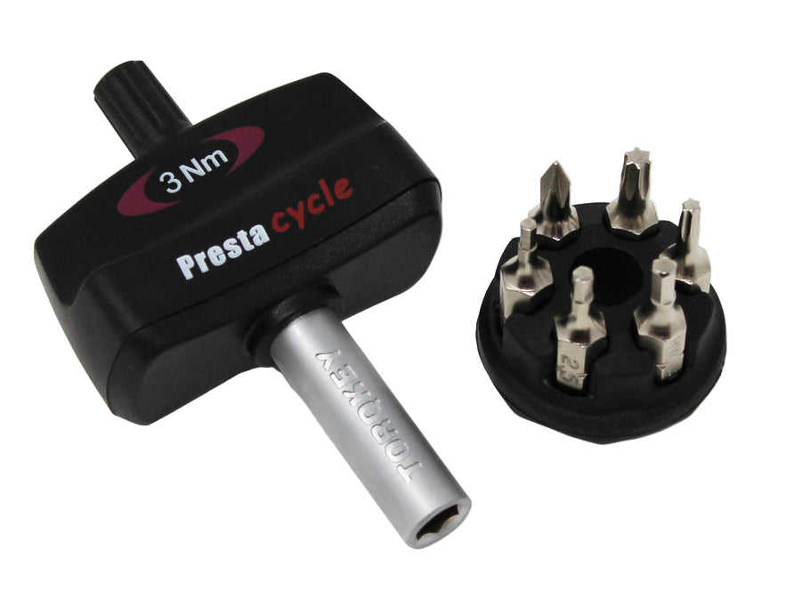 Prestacycle Mini TorqKeys Preset Torque Tool with 6 Bits & Holder