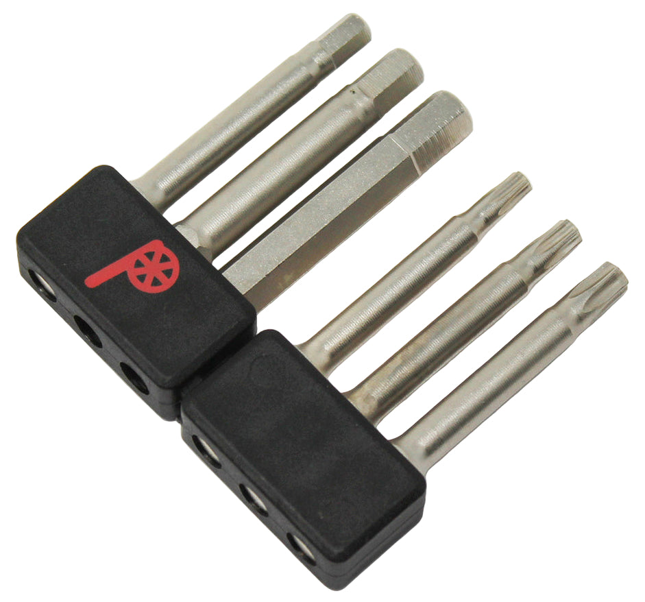 Prestacycle Pro 50mm S2 Nickel Plated Bicycle Tool Bit Set (6 Pieces)