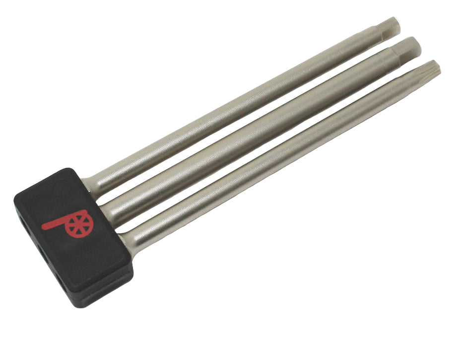 Prestacycle Pro 100mm S2 Nickel Plated Bicycle Tool Bit Set (3-Piece)