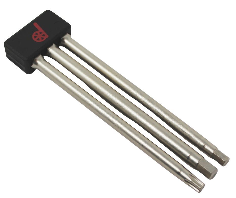 Prestacycle Pro 100mm S2 Nickel Plated Bicycle Tool Bit Set (3-Piece)