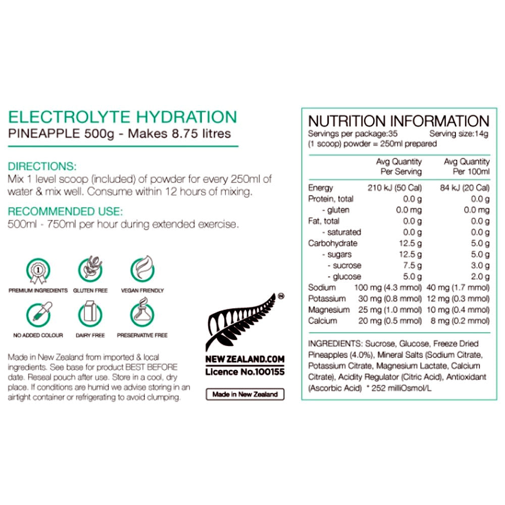 Pure Electrolyte Hydration 500g Drink Pineapple